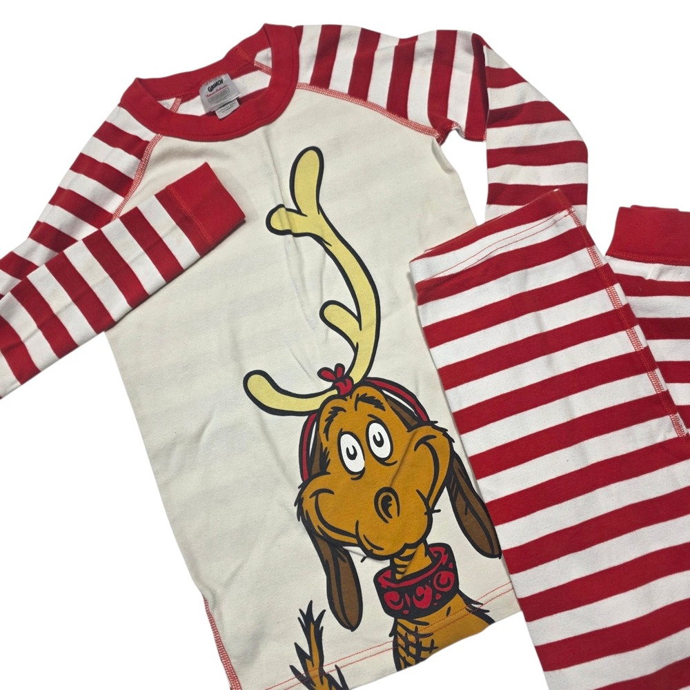Hanna Andersson Pajamas Kids 14 Red Grinch Max Organic Cotton PJ Set